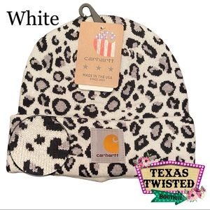 White Leopard Beanie